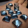 10 MM - Pyramid Squar Cabochon - London Blue - QUARTZ - Gorgeous Colour eye Clean - 10 pcs